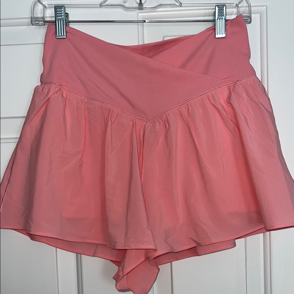 Pink Shorts with Flowy Design